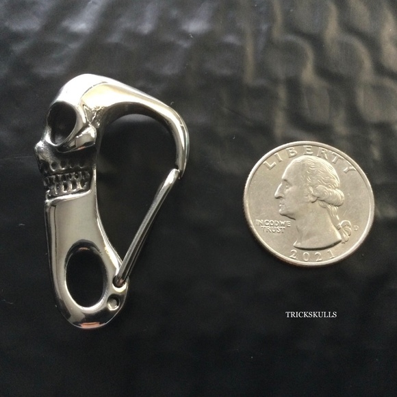 TRICKSKULLS Jewelry Skull Clip Carabiner Keychain Wallet Chain Hook